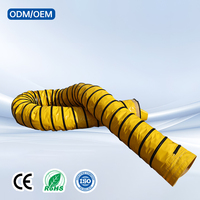 Conduit de ventilation flexible de climatisation au sol d'avion PCA haut de gamme personnalisable isolé et ignifuge