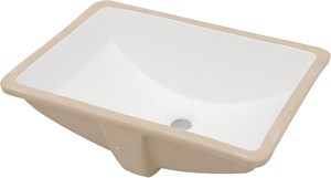 Bianco rettangolare porcellana ceramica lavabo Overflow sotto il bancone bagno <span class=keywords><strong>lavello</strong></span> con Overflow per piccoli spazi - Product Image 2