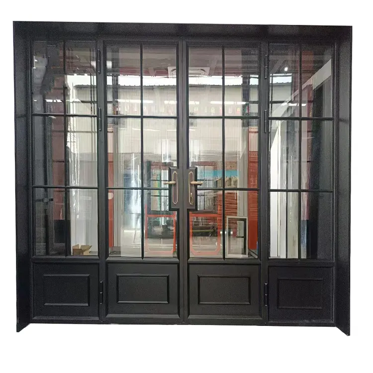 Unendliches Design Doppelglas Außentüren Aluminium Haus Schaukel Tür französische Klapptüren