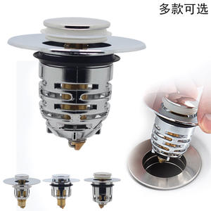 Spring-Loaded Hand-Operated Drain Filter Screen Hair and Debris Washbasin Accessories for Bathroom Floor and <b>Bathtub</b> - Product Image 4