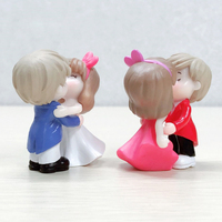 2 Pcs/Set 3d Pvc Wholesale Dancing Lover Figurine Résine Craft Couple Toy Doll Wedding Cake Topper 3d