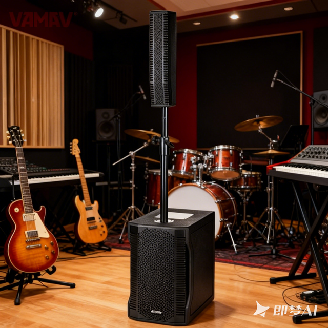 VAMAV EVO12 Bocinas 1200W DSP12'' Active Column Speaker Support BT USB Microphone Professional Stage Audio Altavoz De Columna DJ