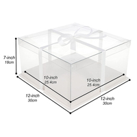Boîtes à gâteaux transparentes, emballages pour pâtisseries, boîtes à gâteaux en plastique transparent pour fête d'anniversaire, mariage