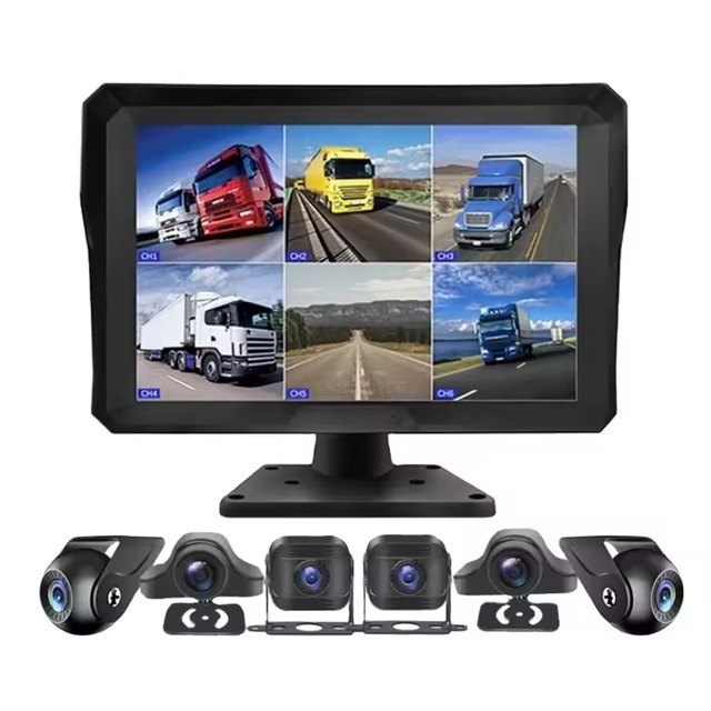 EMV Touch 6 Way Video  Input Parking Digital Signal 720P 10.1Inch Wireless DVR CCTV Truck Bus Camera LCD Monitor System