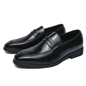Mocassins en cuir décontractés pour homme, à enfiler, bout rond, pour mariage, affaires, formels, automne-hiver, légers et respirants - Product Image 3