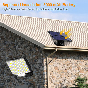 Luces solares de exterior impermeables, 106 LED, 3000LM, divididas, con Sensor de movimiento - Product Image 3