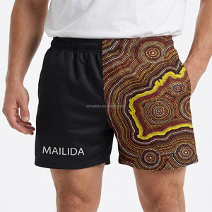Short de Rugby à Sublimation de Haute Qualité avec Poches Aborigène Australien T Respirant Unisexe Footy Shorts pour Enfants Hommes - Product Image 1