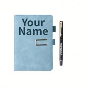 Factory Price Personalized Custom Leather Hardcover A5 Minimalist Textured Thread Sewing Bound 80 Sheets <b>Journaling</b> Notebook Pen - Product Image 1