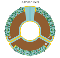 Plateforme flottante gonflable Spatium Factory Direct Sale, île flottante gonflable, plateforme aquatique gonflable pour lac, piscine