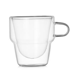 <span class=keywords><strong>Tasse</strong></span> en <span class=keywords><strong>verre</strong></span> isolée à double paroi à haute teneur en borosilicate avec poignée eau potable en gros, jus, <span class=keywords><strong>tasse</strong></span> à café empilable au lait - Product Image 6