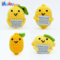 Handgemaakt gehaakt citroen amigurumi pluche fruit knuffel voor thuis, kantoor, bureau decoratie cadeau