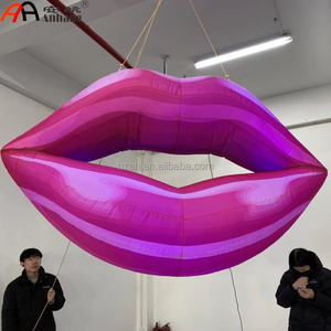 Maßgefertigtes Riesiges Sexy Aufblasbares Rotes Lippen-Modell mit LED-Beleuchtung für Bar, Nachtclub, Party, Kunst-Event, Werbung und Dekoration - Product Image 3