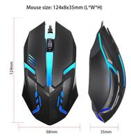 Mouse Gaming USB Berkabel DPI Tinggi, Ergonomis untuk Tangan Kanan, Universal untuk Laptop dan Desktop, Model Terlaris