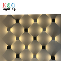 Applique murale LED noire étanche IP65 moderne, éclairage d'extérieur pour la maison
