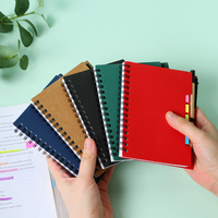 Carnet à spirale personnalisé Xuchen avec logo, notes adhésives, onglets d'indexation, stylo, papier kraft multicolore, journal de poche à spirale, pour le bureau et l'école