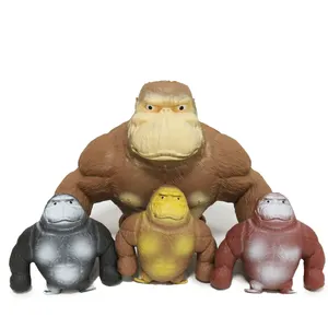 hot sell squeeze toys memory sand plastic high quality elastic gorilla pressure gorilla toy monkey stress toy