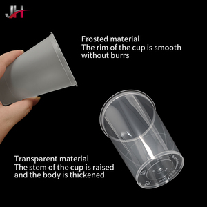 Compra al por mayor: Vasos de PP desechables de plástico rígido de 90 mm para té de burbujas, bebidas con leche, para llevar, esmerilados e impresos. - Product Image 4