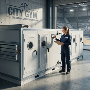 Unidad de Tratamiento de Aire (UTA) con Recuperación de Energía, Enfriamiento Evaporativo por Agua, Reduce el Costo de Operación del HVAC, Mejora la Calidad del Aire Interior - Product Image 6