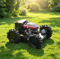 Tondeuse à gazon sans fil industrielle 24V 4 temps, longue portée 680M, autotractée, hauteur de coupe réglable 70mm, pour pentes