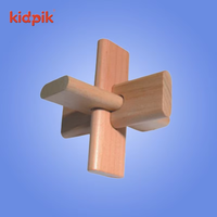 Casse-tête IQ en bois massif Luban Kongming Lu Ban pour Montessori et ensemble de jouets de déverrouillage pour adultes et enfants Kidpik