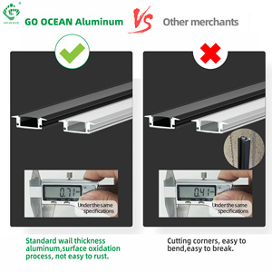 Tùy chỉnh <span class=keywords><strong>LED</strong></span> Nhôm hồ sơ với bộ khuếch tán cho thạch cao vách thạch cao dải nhôm kênh lõm kênh <span class=keywords><strong>LED</strong></span> hồ sơ ánh sáng - Product Image 4