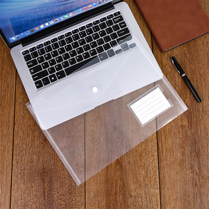 Vật tư văn phòng tập tin thư mục nhựa tập tin Túi Bán buôn A4 phim hoạt hình Snap trong suốt nút túi PP dữ liệu thư mục - Product Image 3