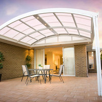 Garages, auvents et carports Type Couverture de porche incurvée en aluminium imperméable