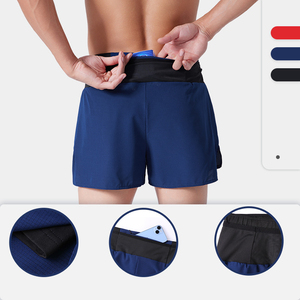 Shorts de sport décontractés pour hommes à séchage rapide avec cordon de serrage, tricotés, pour le basketball, le fitness et l'entraînement professionnel au marathon, idéaux pour la course estivale - Product Image 3