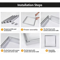 Cadre de boîte lumineuse en aluminium extrudé anodisé sur mesure ODM pour la publicité commerciale en intérieur, les événements et les panneaux d'affichage