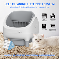 Vente directe d'usine Bac à litière intelligent pour chat Personnalisation OEM/ODM Bac à litière autonettoyant Toilette automatique pour chat Fournitures intelligentes pour animaux de compagnie