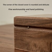 Boîte à bijoux en bois massif rétro noyer stockage de bureau créatif pour cosmétiques articles divers boîte de verrouillage gravée pour un usage domestique