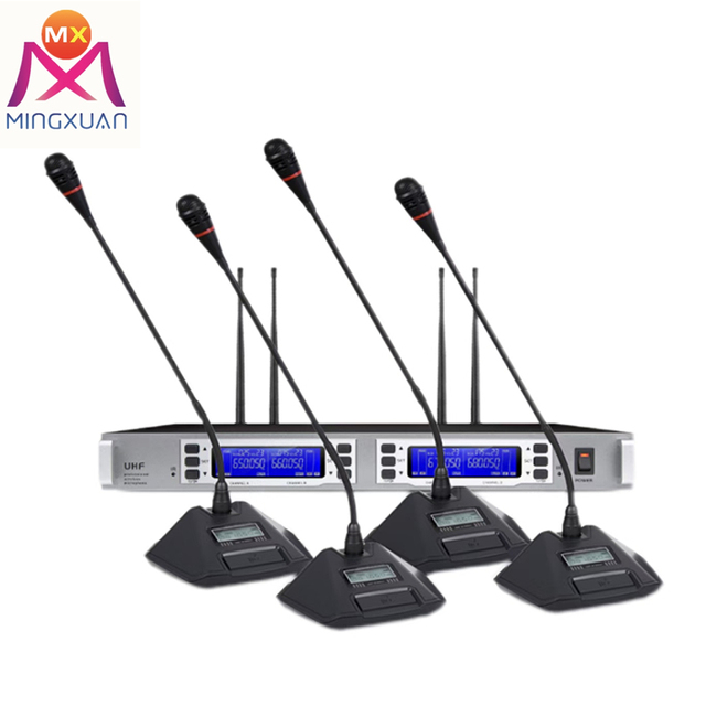 Noise Cancelling Professional Audio UHF Wireless Gooseneck Microphone Conference