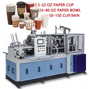 Germany Tea Glass Fully Automatic Manufacturing 4/6/8/12/16/22 oz Paper Cup Fan Forming Making Machine Price