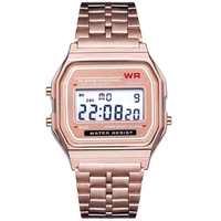 Reloj Digital Dorado de Cuarzo para Hombre de Buena Calidad y Moda de Fábrica China al por Mayor Más Barato