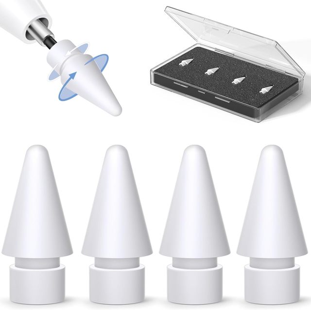 Apple Pencil Tips 1:1Replacement for Apple Pencil,Upgraded Apple Pencil Tips Accessories Compatible with Apple Pencil,2pcs/4pcs