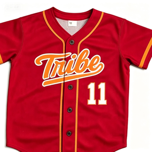 Maillot de baseball style vintage - Manches courtes, séchage rapide, antibactérien, respirant, personnalisable avec le nom de l'équipe - Product Image 4