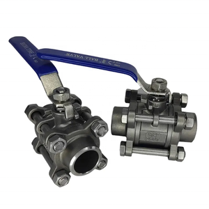สกรูเกลียวในขนาด 3/4 นิ้ว แบบ 1/2/3 ชิ้น พร้อม PTFE ลอยได้ ทำจากสแตนเลส SS201/304/316 เกลียวใน 2 ชิ้น แบบลูกบอล - Product Image 1