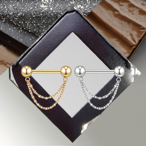 Xinfocus nuevo diseño de moda <span class=keywords><strong>Piercing</strong></span> <span class=keywords><strong>cadena</strong></span> colgante pezón <span class=keywords><strong>Piercing</strong></span> 14G joyería de acero inoxidable <span class=keywords><strong>Piercing</strong></span> de moda para Mujeres Hombres - Product Image 5