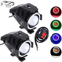 JHS U7 moto projecteurs 12V DRL moto phare clignotant travail feu arrière moto LED antibrouillard