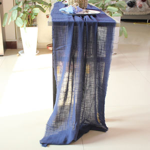 Elegante Camino de Mesa de Estilo Wabi-Sabi, 100% Poliéster, Color Personalizado, Tejido de Tela de Queso, para Banquetes - Product Image 4