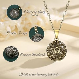 Merryshine Collar <span class=keywords><strong>de</strong></span> Bola Musical <span class=keywords><strong>de</strong></span> Cobre Antiguo para Embarazo, Campanilla <span class=keywords><strong>de</strong></span> Maternidad con Sonidos <span class=keywords><strong>de</strong></span> Ángel - Product Image 2