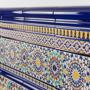 Piastrelle da parete Patio Rosette Cobalt 100 x 165 cm lucide rettificate - Confezione - Product Image 3