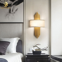 Lámpara de Pared de Cristal Retro Creativa Posmoderna, Lámpara de Pared LED de Lujo Minimalista Nórdica para Dormitorio