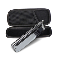 Étui rigide en EVA durable pour harmonica, résistant à l'eau, pochette de protection pour harmonica chromatique