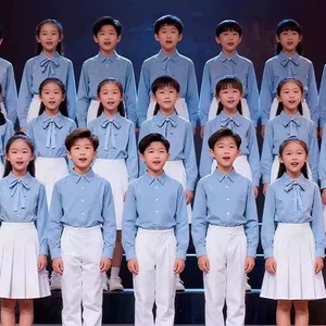 Traje <span class=keywords><strong>de</strong></span> Actuación Personalizado Azul <span class=keywords><strong>para</strong></span> Coro Infantil, Atuendo <span class=keywords><strong>para</strong></span> Concurso <span class=keywords><strong>de</strong></span> Recitación y Discurso <span class=keywords><strong>para</strong></span> Niños y Niñas <span class=keywords><strong>de</strong></span> Primaria y Secundaria - Product Image 4