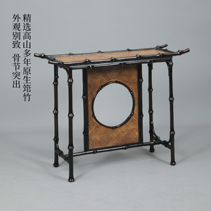 Bamboo Console Table Lacquered Chinese Style Handmade Entryway Table - Product Image 5