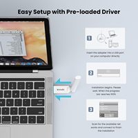 Adaptateur WiFi 6 simple bande Tenda AX300 2,4 GHz 286 Mbps avec antenne à gain élevé 6 dBi externe USB 2.0 pour Windows 11/10/7 (U2) en stock