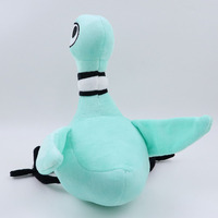 Peluche Canard Jaune à Grands Yeux Bleus, Broderie Dorée, Super Douce, Coussin Anti-Stress en Forme de Canard