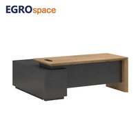 Bureau de direction en bois EGROspace, dimensions standard, mobilier de luxe, table moderne pour PDG et directeur
