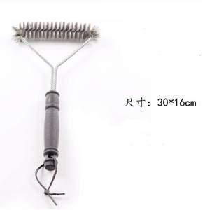 Brosse de nettoyage pour barbecue en acier inoxydable avec poils en fil métallique recourbés, outil de nettoyage polyvalent pour barbecue, durable pour une utilisation en cuisine extérieure - Product Image 3